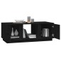 vidaXL Mesa de centro de madera maciza de pino negro 110x50x40 cm