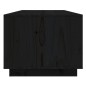 vidaXL Mesa de centro de madera maciza de pino negro 110x50x40 cm