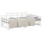 vidaXL Sofá cama extraíble madera maciza de pino blanco 2x(80x200) cm vidaXL Sofá cama extraíble madera maciza de pino blanco 2x(80x200) cm