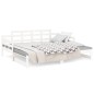 vidaXL Sofá cama extraíble madera maciza de pino blanco 2x(80x200) cm vidaXL Sofá cama extraíble madera maciza de pino blanco 2x(80x200) cm