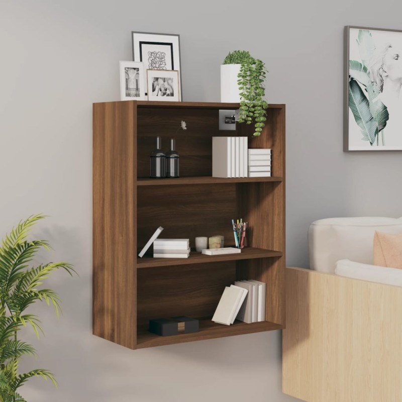 vidaXL Armario colgante de pared marrón roble 69,5x32,5x90 cm vidaXL Armario colgante de pared marrón roble 69,5x32,5x90 cm