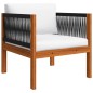 vidaXL Muebles de jardín 7 pzas cojines crema madera maciza de acacia vidaXL Muebles de jardín 7 pzas cojines crema madera maciza de acacia