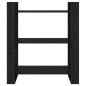 vidaXL Estantería/divisor de espacios madera pino negro 80x35x91 cm
