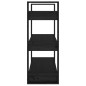 vidaXL Estantería/divisor de espacios madera pino negro 80x35x91 cm