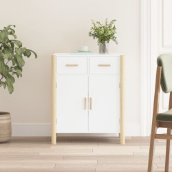 vidaXL Aparador de madera contrachapada blanco 62x38x75 cm