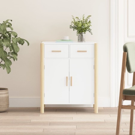 vidaXL Aparador de madera contrachapada blanco 62x38x75 cm