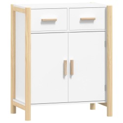 vidaXL Aparador de madera contrachapada blanco 62x38x75 cm