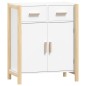 vidaXL Aparador de madera contrachapada blanco 62x38x75 cm vidaXL Aparador de madera contrachapada blanco 62x38x75 cm