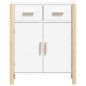 vidaXL Aparador de madera contrachapada blanco 62x38x75 cm vidaXL Aparador de madera contrachapada blanco 62x38x75 cm