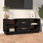 vidaXL Mueble de TV de madera maciza de pino negro 100x34x40 cm vidaXL Mueble de TV de madera maciza de pino negro 100x34x40 cm