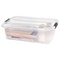 vidaXL Cajas de almacenamiento con tapa 2 unidades transparente 7 L vidaXL Cajas de almacenamiento con tapa 2 unidades transparente 7 L