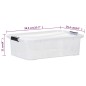 vidaXL Cajas de almacenamiento con tapa 2 unidades transparente 7 L vidaXL Cajas de almacenamiento con tapa 2 unidades transparente 7 L