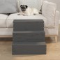 vidaXL Escalera para mascotas madera maciza de pino gris 40x37,5x35 cm vidaXL Escalera para mascotas madera maciza de pino gris 40x37,5x35 cm