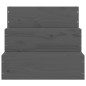 vidaXL Escalera para mascotas madera maciza de pino gris 40x37,5x35 cm vidaXL Escalera para mascotas madera maciza de pino gris 40x37,5x35 cm