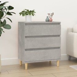 vidaXL Aparador de madera contrachapada gris hormigón 60x35x70 cm
