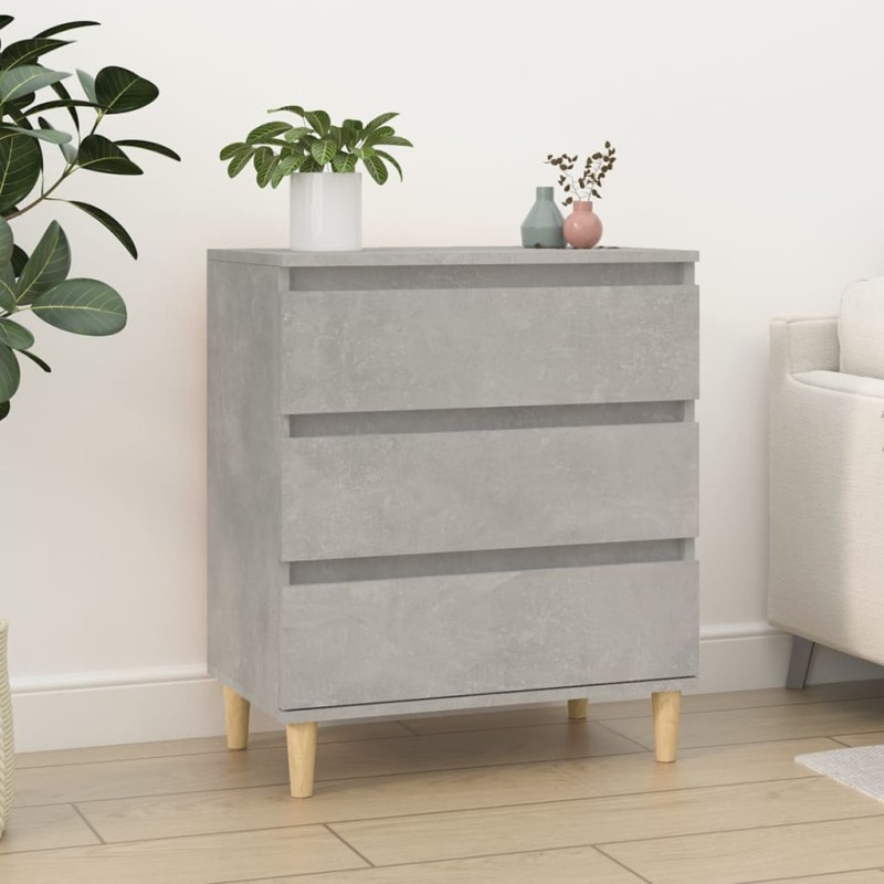 vidaXL Aparador de madera contrachapada gris hormigón 60x35x70 cm vidaXL Aparador de madera contrachapada gris hormigón 60x35x70 cm
