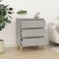 vidaXL Aparador de madera contrachapada gris hormigón 60x35x70 cm vidaXL Aparador de madera contrachapada gris hormigón 60x35x70 cm