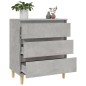 vidaXL Aparador de madera contrachapada gris hormigón 60x35x70 cm vidaXL Aparador de madera contrachapada gris hormigón 60x35x70 cm