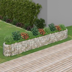 vidaXL Arriate de gaviones de hierro galvanizado 400x50x50 cm