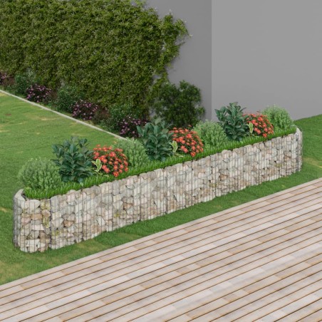 vidaXL Arriate de gaviones de hierro galvanizado 400x50x50 cm