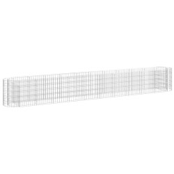 vidaXL Arriate de gaviones de hierro galvanizado 400x50x50 cm