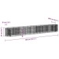 vidaXL Arriate de gaviones de hierro galvanizado 400x50x50 cm vidaXL Arriate de gaviones de hierro galvanizado 400x50x50 cm