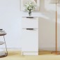 vidaXL Aparador de madera contrachapada blanco brillante 30x30x70 cm vidaXL Aparador de madera contrachapada blanco brillante 30x30x70 cm