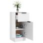 vidaXL Aparador de madera contrachapada blanco brillante 30x30x70 cm vidaXL Aparador de madera contrachapada blanco brillante 30x30x70 cm