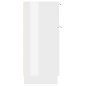 vidaXL Aparador de madera contrachapada blanco brillante 30x30x70 cm vidaXL Aparador de madera contrachapada blanco brillante 30x30x70 cm