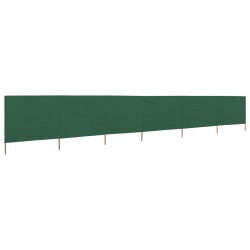 vidaXL Paravientos de playa de 6 paneles de tela 800x80 cm verde
