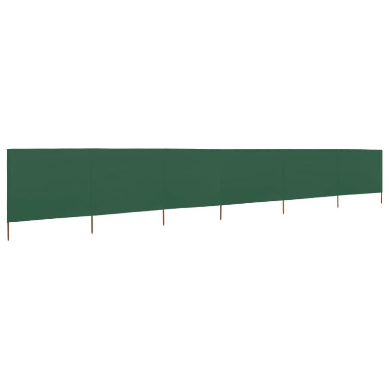 vidaXL Paravientos de playa de 6 paneles de tela 800x80 cm verde vidaXL Paravientos de playa de 6 paneles de tela 800x80 cm verde