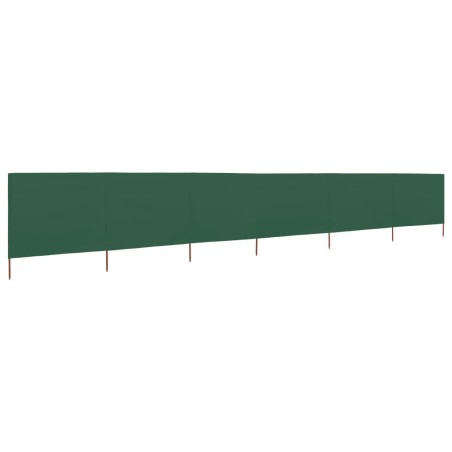 vidaXL Paravientos de playa de 6 paneles de tela 800x80 cm verde