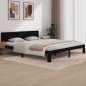 vidaXL Estructura de cama madera maciza negro 180x200 cm vidaXL Estructura de cama madera maciza negro 180x200 cm