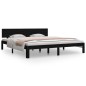 vidaXL Estructura de cama madera maciza negro 180x200 cm vidaXL Estructura de cama madera maciza negro 180x200 cm