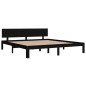 vidaXL Estructura de cama madera maciza negro 180x200 cm vidaXL Estructura de cama madera maciza negro 180x200 cm