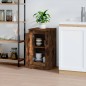 vidaXL Aparador madera contrachapada roble ahumado 37,5x35,5x67,5 cm