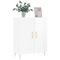 vidaXL Aparador de madera contrachapada blanco brillante 69,5x34x90 cm vidaXL Aparador de madera contrachapada blanco brillante 69,5x34x90 cm