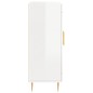 vidaXL Aparador de madera contrachapada blanco brillante 69,5x34x90 cm vidaXL Aparador de madera contrachapada blanco brillante 69,5x34x90 cm
