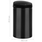vidaXL Cubo de basura con sensor automático 40L acero al carbono negro vidaXL Cubo de basura con sensor automático 40L acero al carbono negro