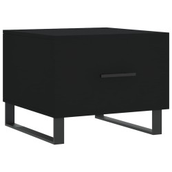 vidaXL Mesa de centro madera contrachapada negro 50x50x40 cm