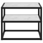 vidaXL Mesa de consola blanco vidrio templado 50x40x40 cm vidaXL Mesa de consola blanco vidrio templado 50x40x40 cm