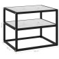 vidaXL Mesa de consola blanco vidrio templado 50x40x40 cm vidaXL Mesa de consola blanco vidrio templado 50x40x40 cm