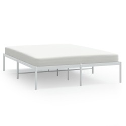vidaXL Estructura de cama de metal blanca 140x190 cm