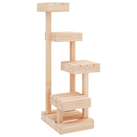 vidaXL Árbol para gatos madera maciza de pino 45,5x49x103 cm 