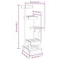 vidaXL Árbol para gatos madera maciza de pino 45,5x49x103 cm vidaXL Árbol para gatos madera maciza de pino 45,5x49x103 cm