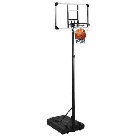vidaXL Canasta de baloncesto policarbonato transparente 235-305 cm