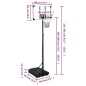 vidaXL Canasta de baloncesto policarbonato transparente 235-305 cm vidaXL Canasta de baloncesto policarbonato transparente 235-305 cm