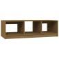 vidaXL Mesa de centro de madera maciza pino marrón miel 110x50x34 cm vidaXL Mesa de centro de madera maciza pino marrón miel 110x50x34 cm