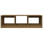 vidaXL Mesa de centro de madera maciza pino marrón miel 110x50x34 cm vidaXL Mesa de centro de madera maciza pino marrón miel 110x50x34 cm