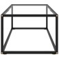 vidaXL Mesa de centro negra con vidrio templado 100x50x35 cm vidaXL Mesa de centro negra con vidrio templado 100x50x35 cm